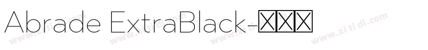 Abrade ExtraBlack字体转换